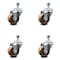 Service Caster 3 Inch High Temp Phenolic Wheel Swivel 1/2 Inch Threaded Stem Caster Set SCC SCC-TS20S314-PHRHT-121315-4 - alternate 1